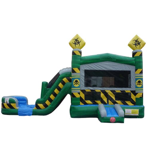 Moonwalk USA Inflatable Bouncers 2-Lane Toxic Combo Bouncer Wet n Dry C-287