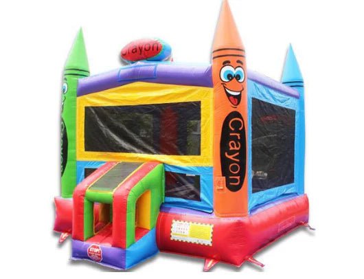 Moonwalk USA Inflatable Bouncers 14' Crayon Commercial Bounce House B-303