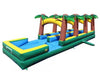 Moonwalk USA Inflatable Bouncers Dual Lane Paradise Inflatable Slip N Slide with Pool W-662