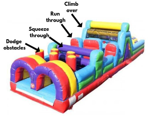 Moonwalk USA Inflatable Bouncers Inflatable Obstacle Course 40'L O-036