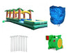 Moonwalk USA Inflatable Bouncers Dual Lane Paradise Inflatable Slip N Slide with Pool W-662