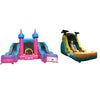 Eagle Bounce Residential Bounce House Princess / Palm Tree Eagle Bounce Dual Lane Combo Bouncer & Slide + Water Slide Package PKG-B