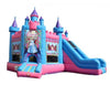 Moonwalk USA Inflatable Bouncers Princess Castle Combo Commercial Bounce House C-035