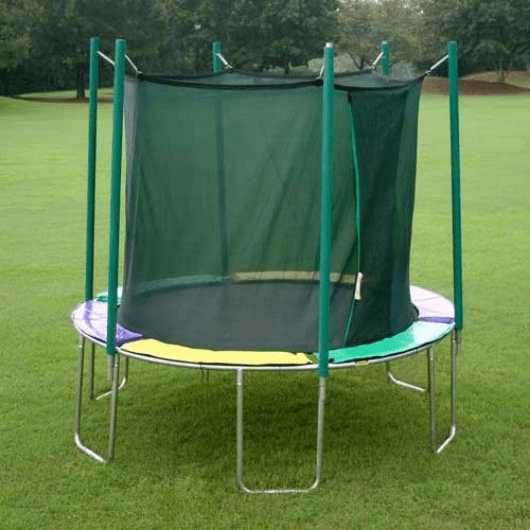 12' round magic circle trampoline with safety enclosure