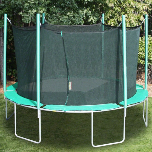 13.5' round magic circle trampoline with enclosure