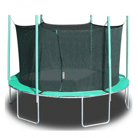 13.5' round magic circle trampoline with safety cage