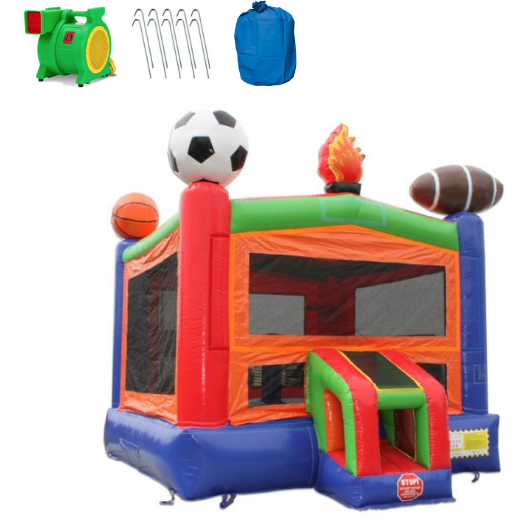 Commercial Bounce House - 14' Sports Module Commercial Bounce House - The Outdoor Play Store
