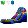 Image of Inflatable Slide - 18'H Cool Blue Inflatable Slide Wet/Dry - The Outdoor Play Store