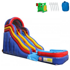 18'H Double Dip Commercial Inflatable Slide - RBY - 
