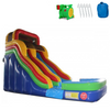 Image of 18'H Double Dip Commercial Inflatable Slide - Rainbow - The Outdoor Play Store