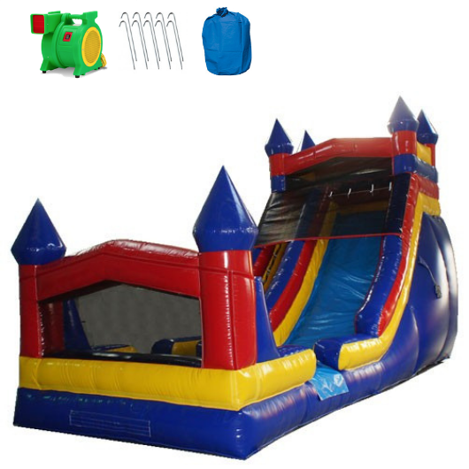 Commercial Bounce House - 18'H Castle Module Inflatable Slide Wet/Dry -The Outdoor Play Store