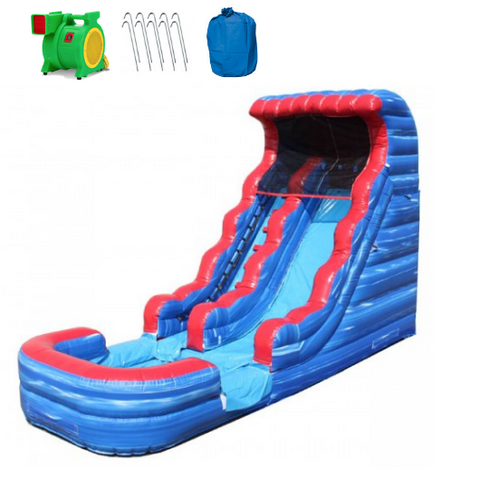 Inflatable Slide - 18'H Tsunami Inflatable Slide Wet/Dry - The Bounce House Store