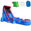 Image of 18'h tsunami screamer commercial inflatable slide wet or dry