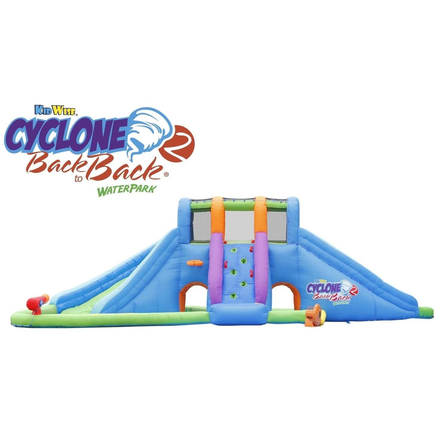 Kidwise Residential Bounce House KidWise Cyclone2 Back to Back® Water Park and Lazy River KWW-CYC-V2