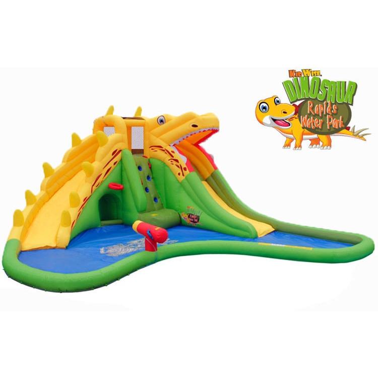 KidWise Dinosaur Rapids Back to Back® Inflatable Water Park