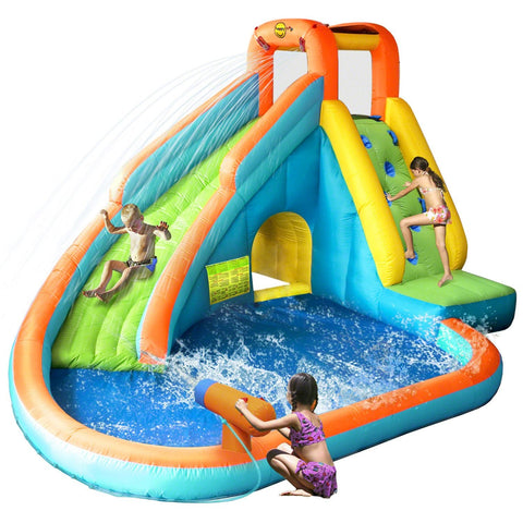 Residential Bounce House - KidWise Splash Landing Waterslide With Water Cannon - The Bounce House Store