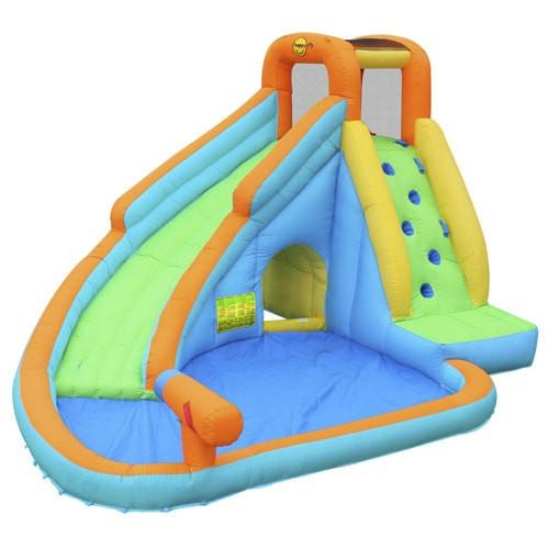 Kidwise Residential Bounce House KidWise Splash Landing Waterslide With Water Cannon KWWS-9117N-WC