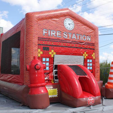 14' Commercial Bounce House Fire Station
