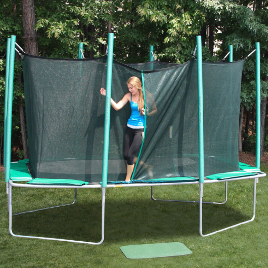 9' x 14' Rectagon Magic Circle Trampoline with Safety Cage