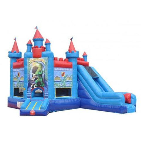 Commercial Bounce House - Brave Knight Castle Combo Commercial Bounce House - The Bounce House Store