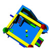 Image of overhead view of the commercial bounce house 4 in 1 combo