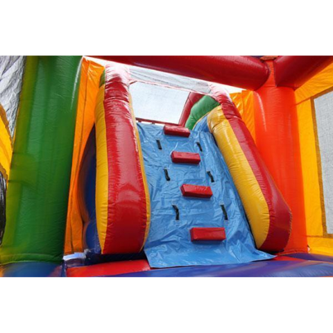 RAINBOW CASTLE COMMERCIAL BOUNCE HOUSE COMBO WET N DRY