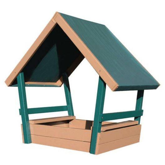 CONGO Kid's Chalet Wooden Sandbox with Roof