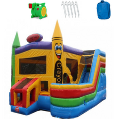 4-in-1 Commercial Bounce House Combo Wet n Dry