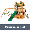Image of Chateau Clubhouse Wooden Swing Set with Malibu Wood Roof