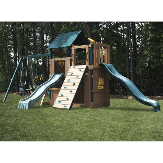 Congo Safari Lookout and Climber Playset With Two Slides