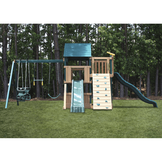 Congo Safari Lookout and Climber Swing Set Front View