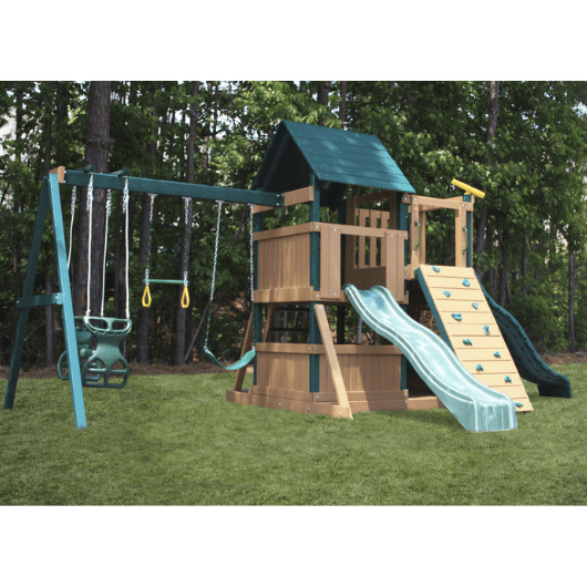Congo Safari Lookout and Climber Swing Set Left Side View