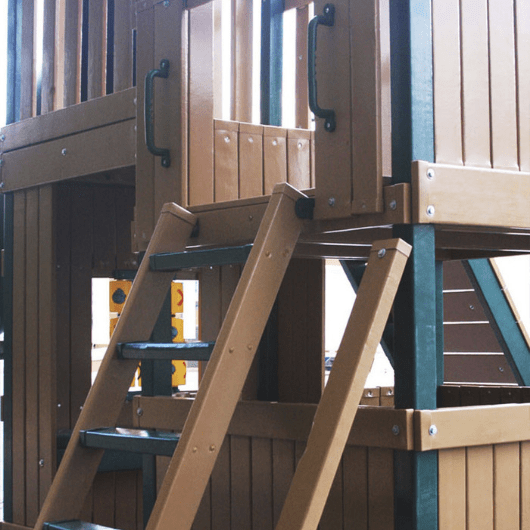 Congo Safari Lookout and Climber Swing Set Stairs to Fort