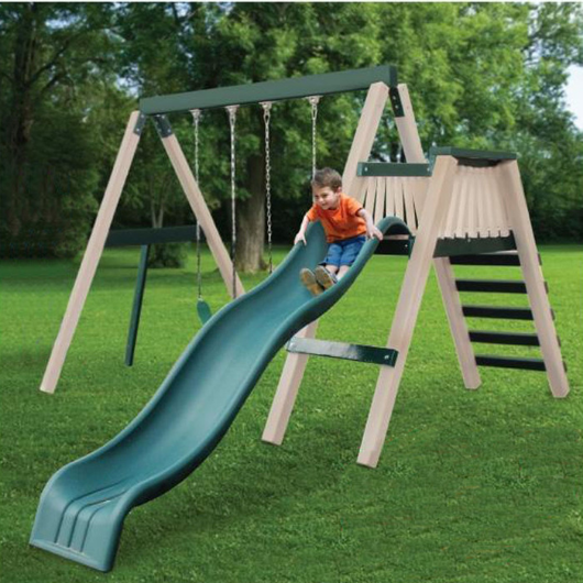 Congo Swing Sets Swing Set Green & Sand Congo Swing'N Monkey 2 Swing Set KW-SM-082PD-GS