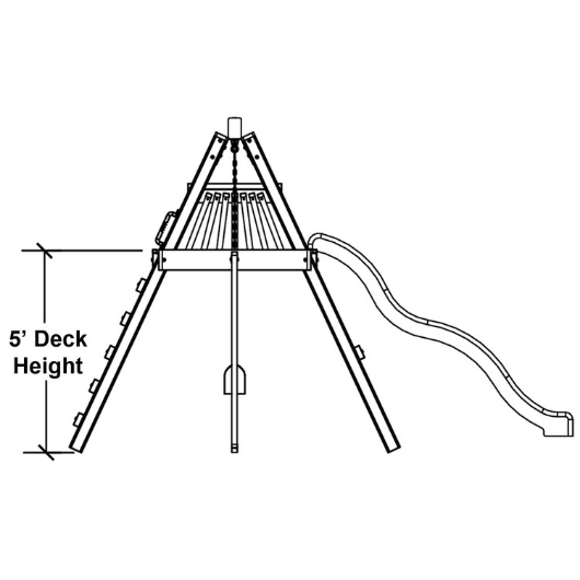 Congo Swing'N Monkey 2 Swing Set Side View