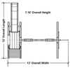 Image of Congo Swing'N Monkey 2 Swing Set Size Dimension