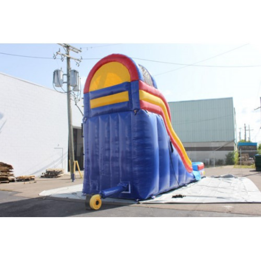 18'H Double Dip Inflatable Slide Wet n Dry (RBY)