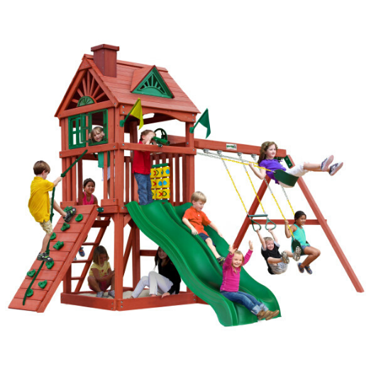 Gorilla Playsets Double Down Wooden Swing Set