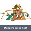 Image of Gorilla Frontier Wooden Swing Set with Standard Wood Roof