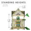 Image of Gorilla Playsets Nantucket II Wooden Swing Set Fort Height Dimensions