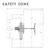 Image of Gorilla Playsets Nantucket II Wooden Swing Set Safety Zone