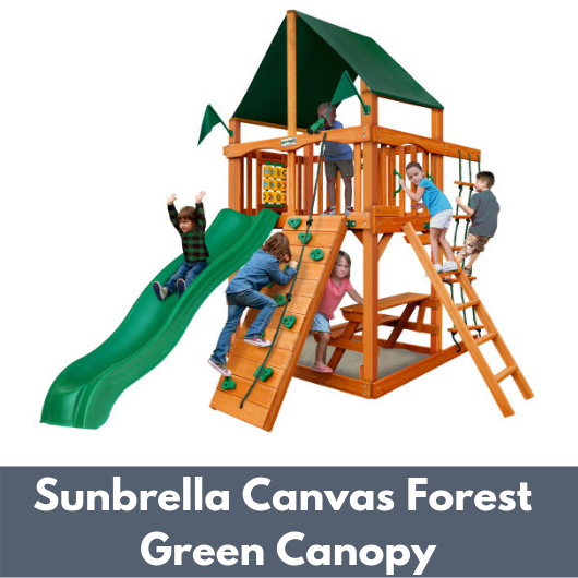 Gorilla Chateau Tower with Sunbrella Canvas Forest Green Canopy