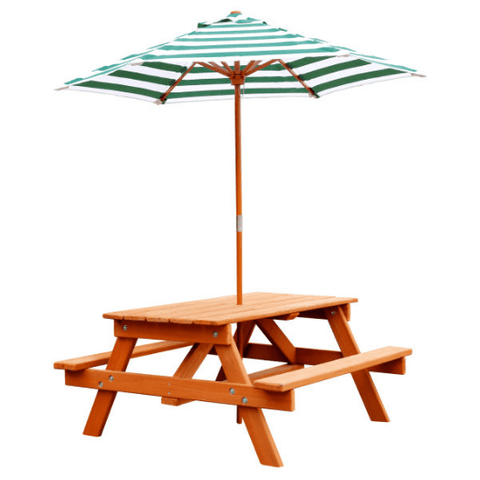 Gorilla Wooden Picnic Table with Umbrella