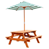 Image of Gorilla Wooden Picnic Table with Umbrella