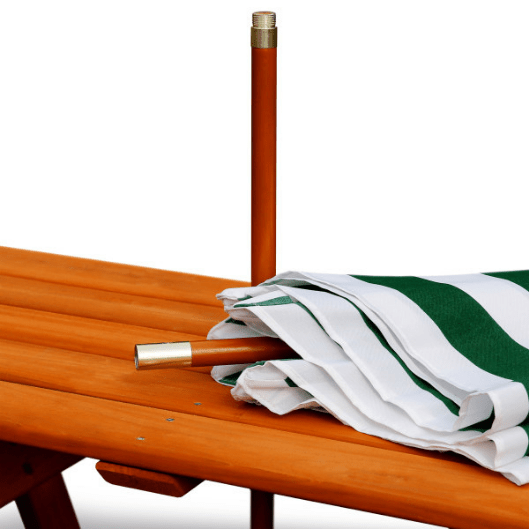 Gorilla Wooden Picnic Table with Umbrella