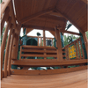 Image of Gorilla swing set inside play fort