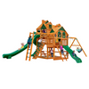 Image of Gorilla Playsets Empire Wooden Swing Set with Wood Roof