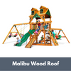 Image of Gorilla Frontier Wooden Swing Set with Malibu Roof