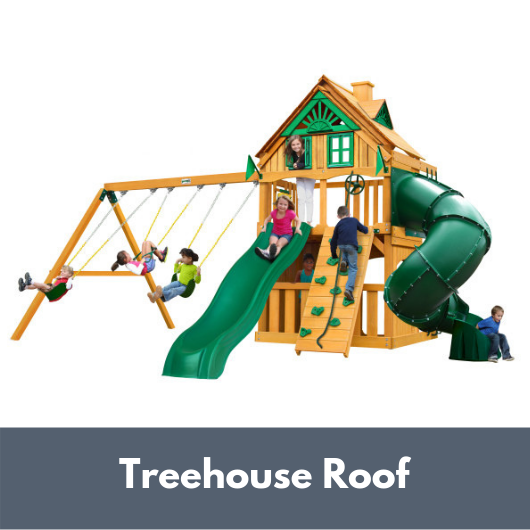 Gorilla Mountaineer Clubhouse Swing Set with Treehouse Roof