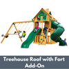 Image of Gorilla Mountaineer Clubhouse Swing Set with Treehouse Roof and Fort Add On